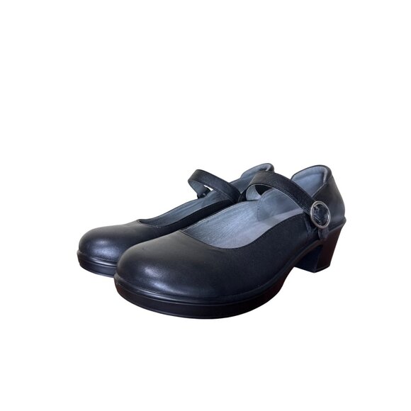 Alegria Harper HAR-641 Black Mary Jane Heels Pumps Leather EU 38 Size US 7.5 - Picture 2 of 14